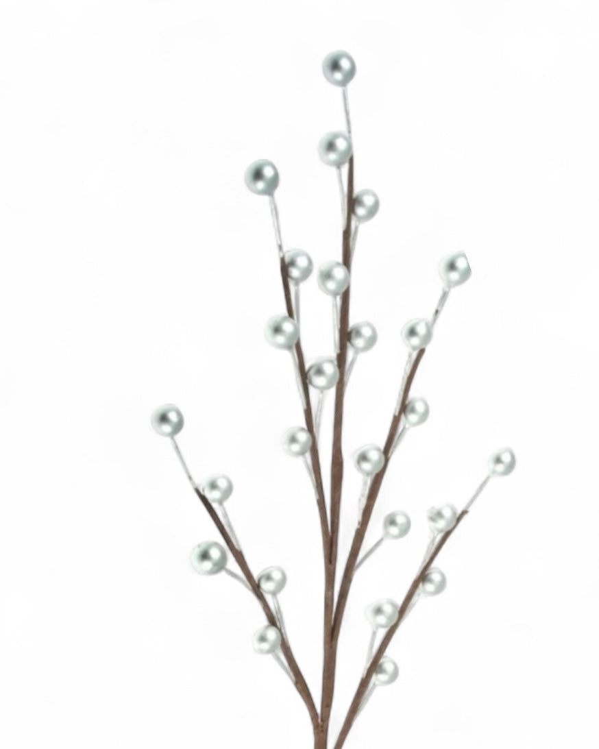 Artificial Silver Berry Stem