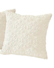 Cream Chenille Snowflake Cushion Cover