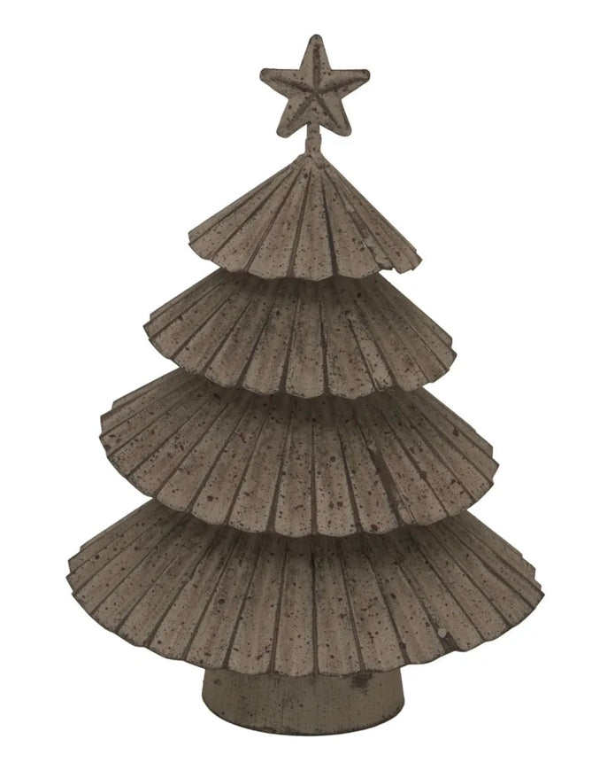 Rustic Metal Layered Tree With Star