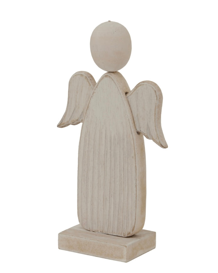 Whitewashed Rustic Wooden Angel