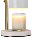 Starlight Express white candle warmer lamp with shade, flameless lighting for safe and cozy ambiance.