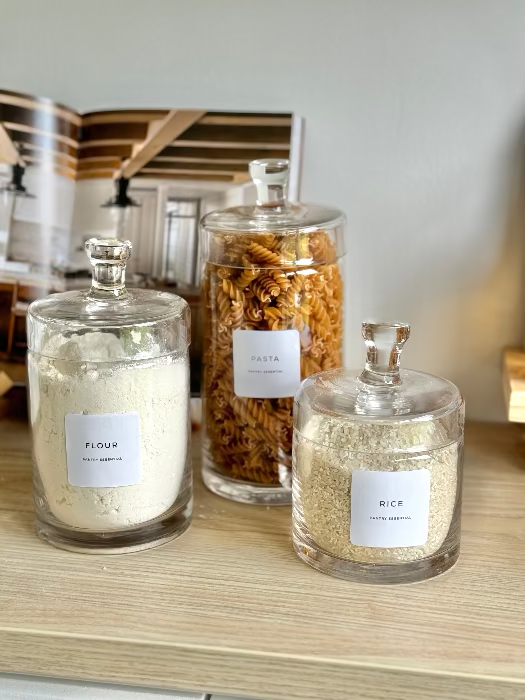 Clear Glass Storage Jar With Lid - Lulu Loves Home Lulu Loves Home 