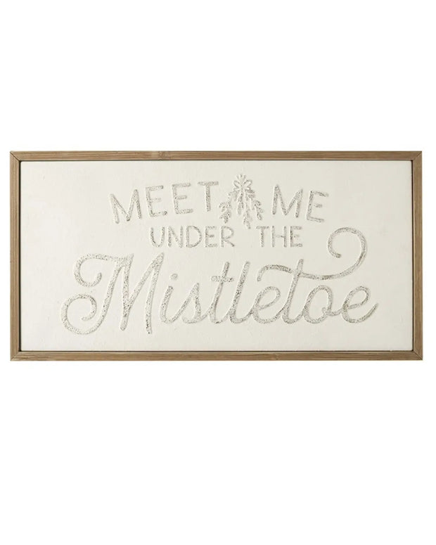 Wood & Metal Sign - Meet Me Under The Mistletoe - Lulu Loves Home Lulu Loves Home 