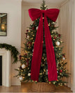 Large Tree Topper Red Velvet Bow