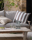 Brown Striped Outdoor Garden Seat Scatter Cushion Cover