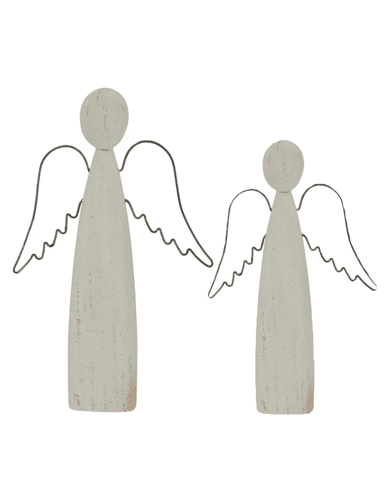 Whitewashed Rustic Standing Angel