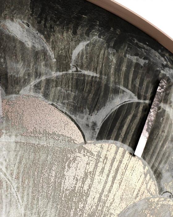 Close-up of a textured surface with patterns and colors