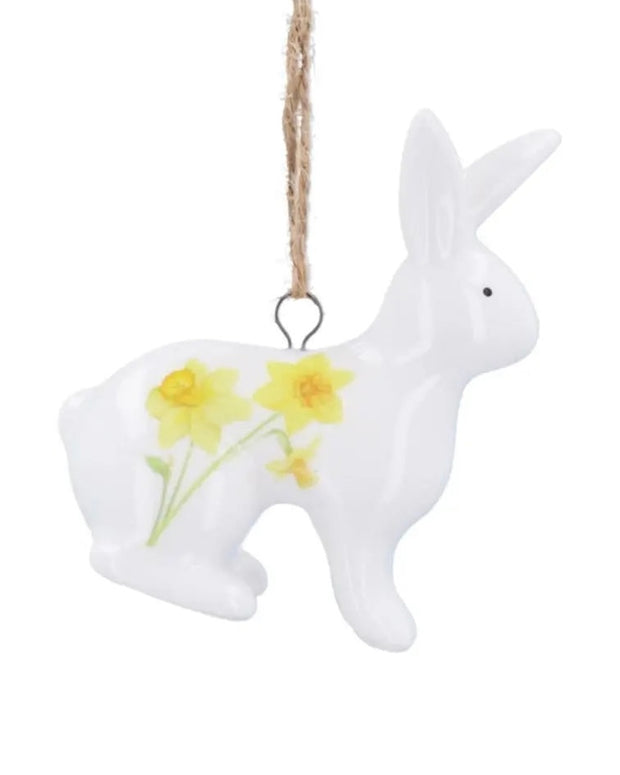 White Ceramic Hanging Bunny
