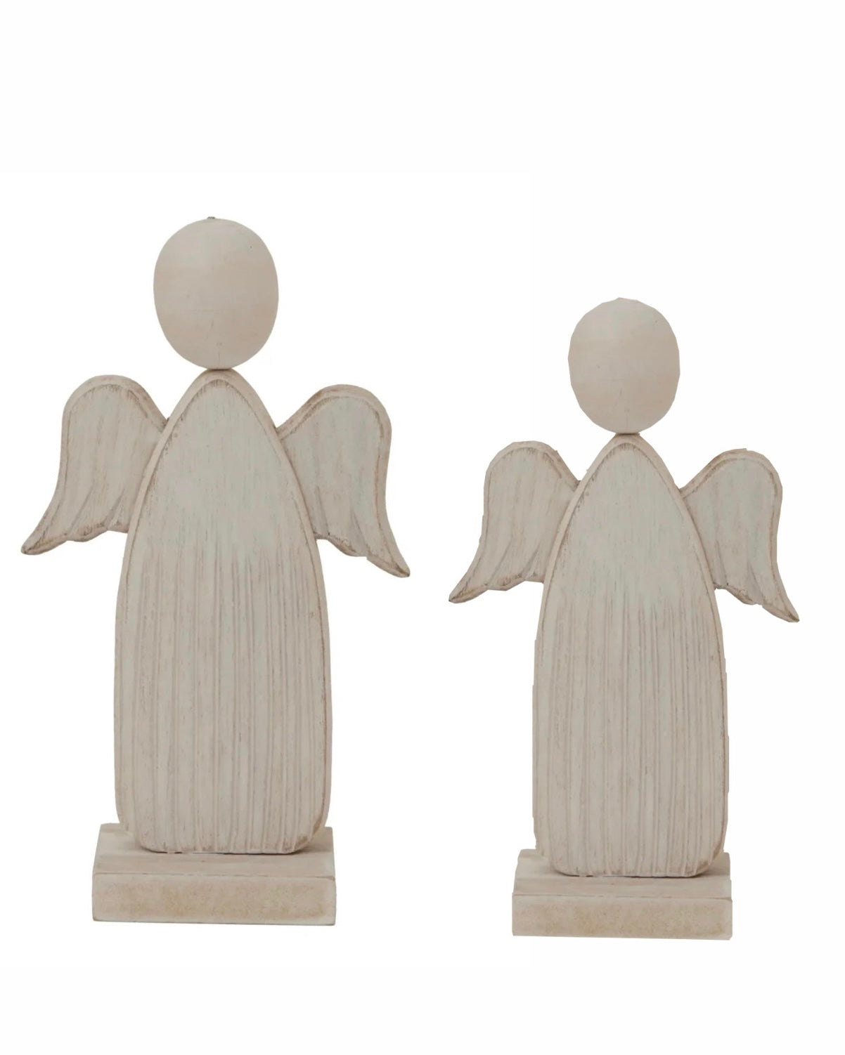 Whitewashed Rustic Wooden Angel