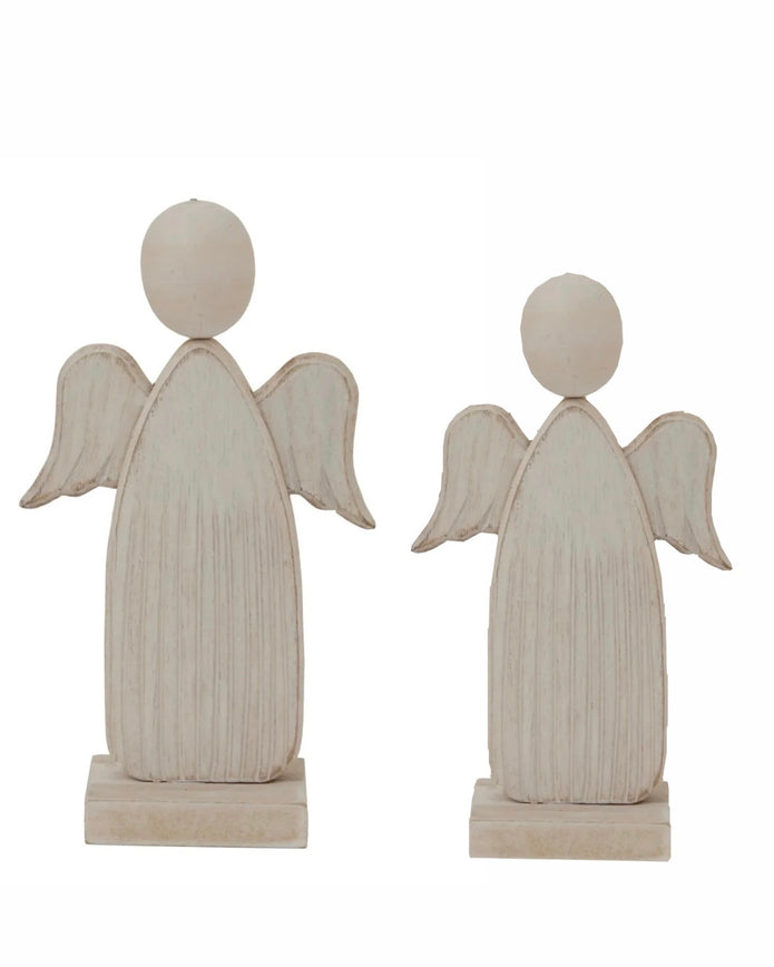Whitewashed Rustic Wooden Angel