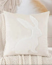 Fur Cream Cushion Cover With Large Bunny Print - 45cm x 45cm - Lulu  Lulu Loves Home 
