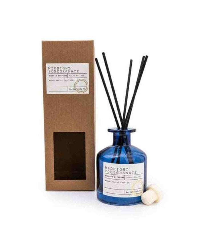Glass Filled Reed Diffuser in Midnight Pomegranate Scent - Lulu Loves Home