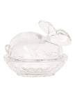 Glass Rabbit Oval Jar