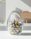 Green Glass Easter Egg Jar with Lid