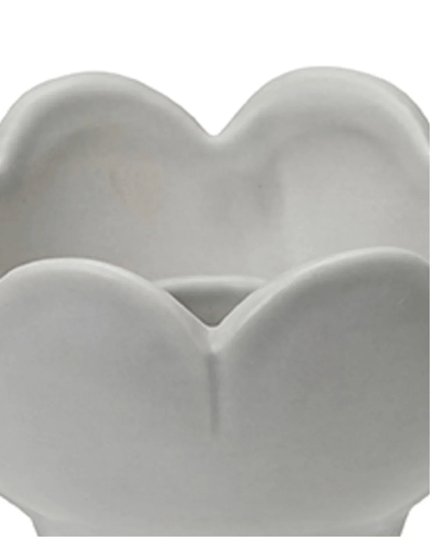 White Ceramic Flower Candle Holder - Home DecorHome Decor - Lulu Loves Home