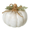 Pale Pumpkin W Green Leaves And Twine
