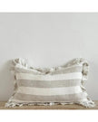 Hallie Beige And White Wide Stripe Cotton Blend Cushion Cover - Soft FurnishingsSoft Furnishings - Lulu Loves Home