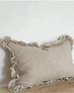 Hallie Beige Linen Ruffled Edge Cushion Cover - Soft FurnishingsSoft Furnishings - Lulu Loves Home