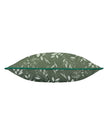 Olive green Fearne printed velvet cushion cover by Riva Home, soft furnishings with floral pattern and plush texture.