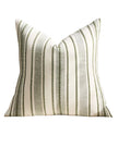 Olive green stitch stripe cushion cover from Starlight Express, soft furnishings, with textured fabric and decorative stitching.