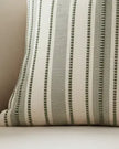 Olive green stitch stripe cushion cover from Starlight Express, featuring soft furnishings with textured fabric and decorative stitching.