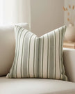 Olive green stitch stripe cushion cover from Starlight Express, soft furnishings with textured fabric and decorative stitch details.