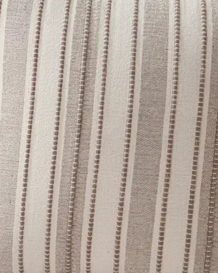 Beige stitch stripe cushion cover from Starlight Express, soft furnishings with sewn stripe pattern, suitable for sofa or bed decor.