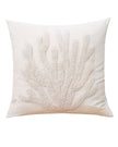 Neutral embroidered coral cushion cover from Starlight Express, soft furnishings with detailed coral embroidery on fabric.