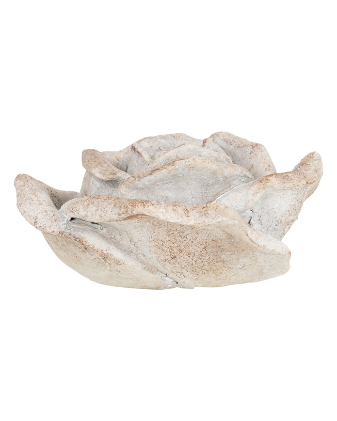 Stone ornamental rose decor for home, detailed sculpture by Candlelight Products Ltd, showcasing a realistic rose design.