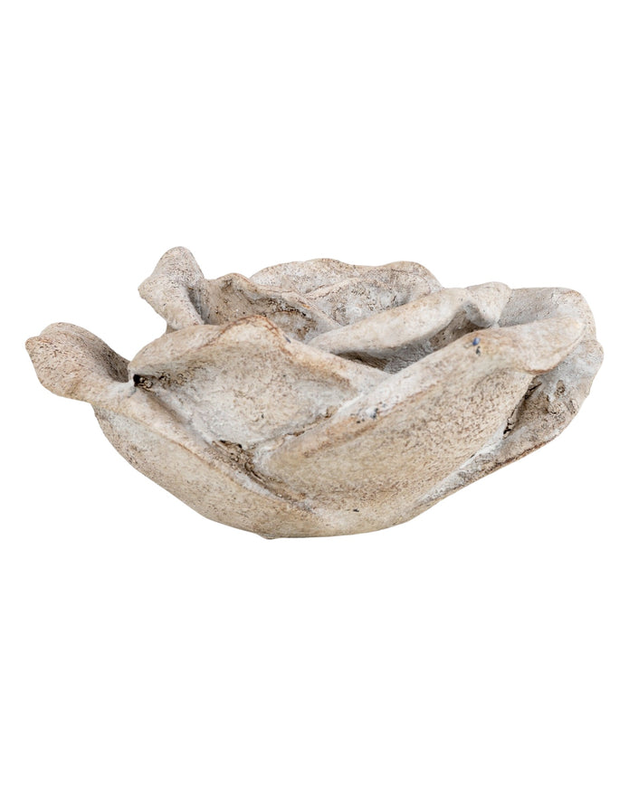 Stone ornamental rose decor for home, detailed and realistic, crafted by Candlelight Products Ltd, ideal for interior decoration.