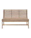 Kalamata wooden outdoor bench from Gallery Direct, garden furniture with a sturdy design and natural wood finish.