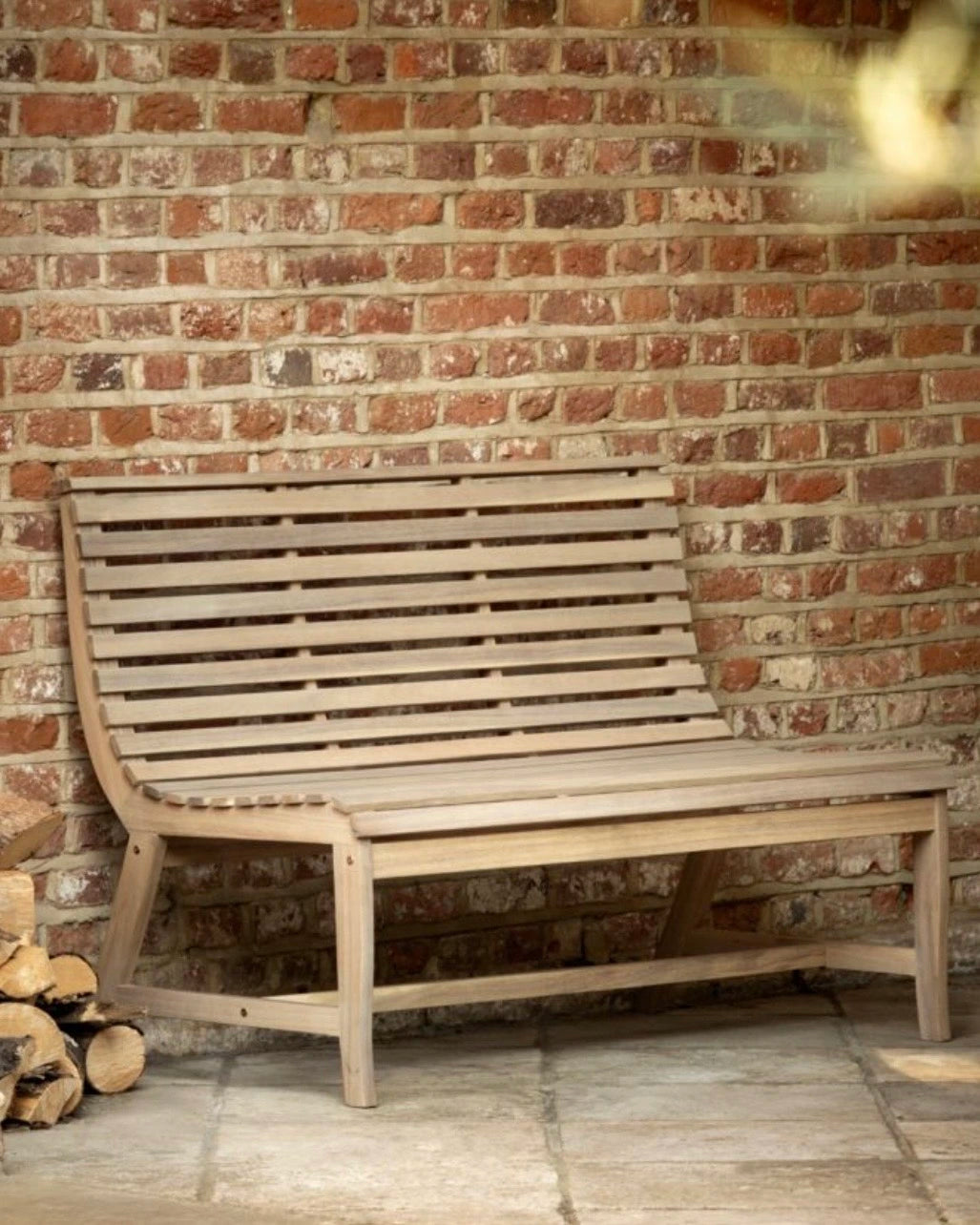 Kalamata wooden outdoor garden bench by Gallery Direct featuring a sturdy design and natural wood finish.