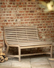 Kalamata wooden outdoor garden bench by Gallery Direct featuring a sturdy design and natural wood finish.