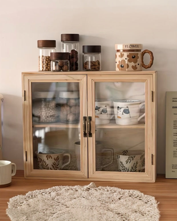 Wooden cupboard display shelf unit ideal for kitchen and dining, featuring multiple open shelves for storage and organization.