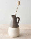 Beige and two-tone ceramic bud vase from Gainsborough Giftware, styled as a modern home décor accessory.