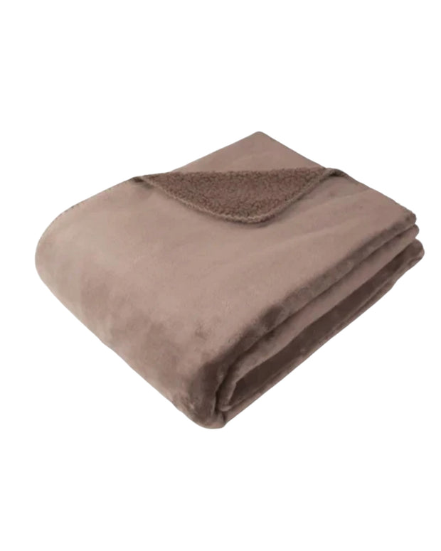 Malini soft fleece throw blanket in coffee brown, cozy and plush for comfortable lounging and home decor.