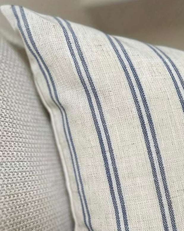 Blue Stitch Stripe Cushion Cover from Starlight Express, soft furnishings with a stylish striped design and stitched detail.