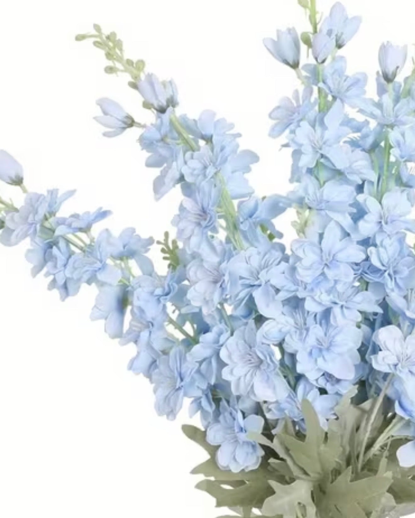 Artificial tall ocean blue Lupin flower stem from Starlight Express, showcasing vibrant blue blooms and lush green foliage.
