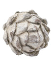 Decorative stone artichoke on a white background