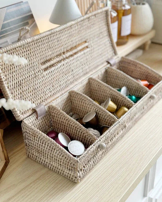 Artisan Weave - Rattan Kitchen Coffee Tea Storage Box