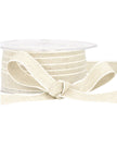 Ivory Linen Ribbon 15m Roll - 40mm Extra Wide