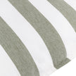 Olive Green Striped Outdoor Garden Seat Scatter Cushion Cover