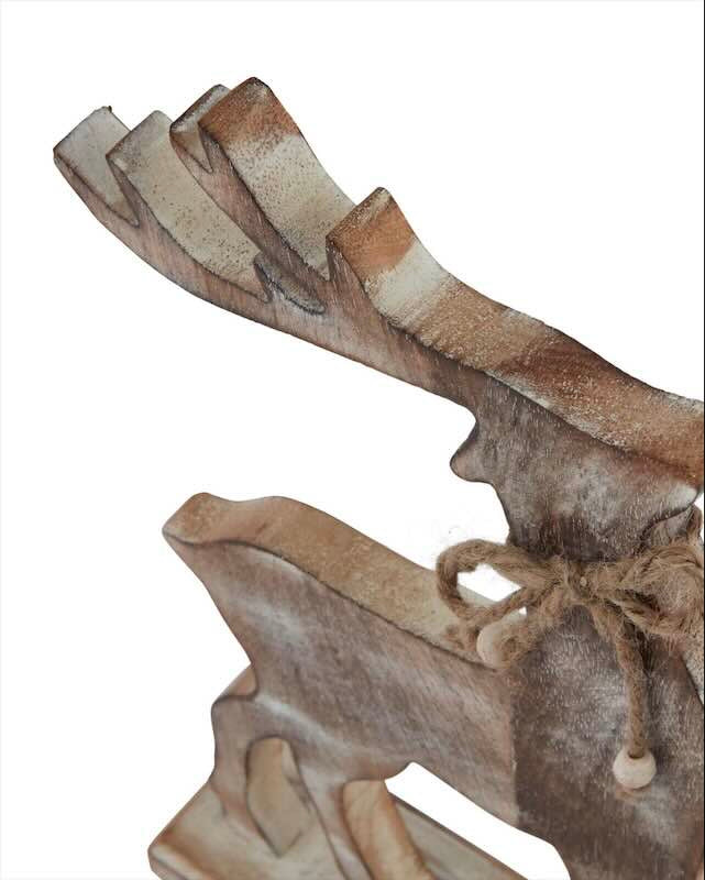 Wooden Standing Reindeer