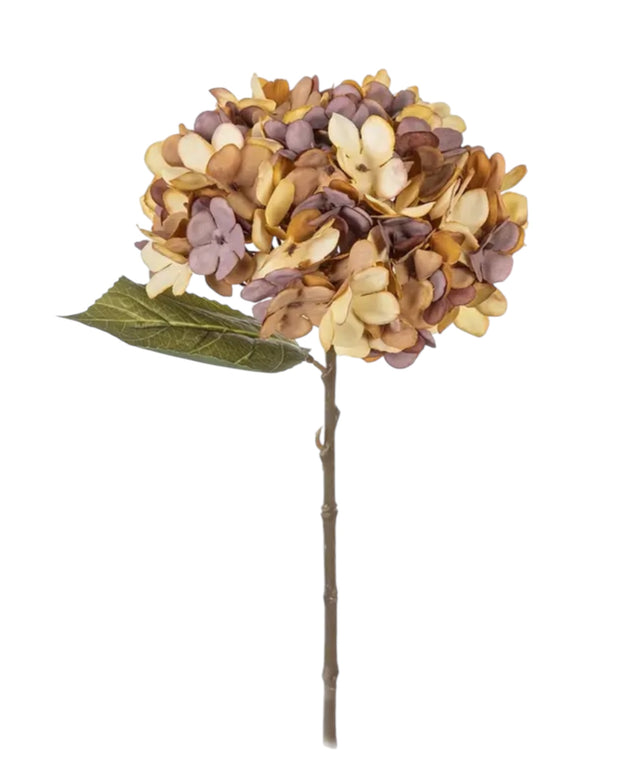 Artificial Short Dusky Plum Hydrangea Stem