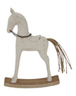 Whitewashed Rustic Rocking Horse