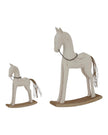 Whitewashed Rustic Rocking Horse
