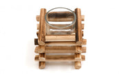 Wooden Coastal Tealight Candle Holder
