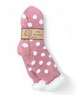 Cosy Slipper Socks - Pink Polka Dot