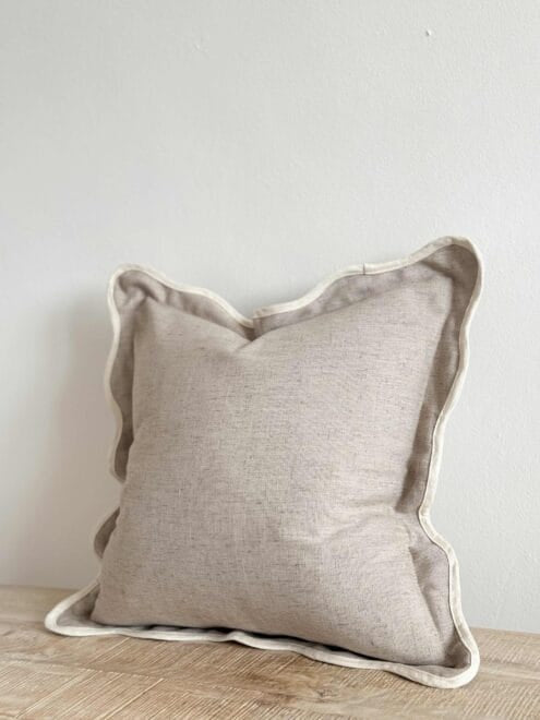 Chloe Beige And Cream Scalloped Edge Cushion Cover