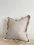 Chloe Beige And Cream Scalloped Edge Cushion Cover